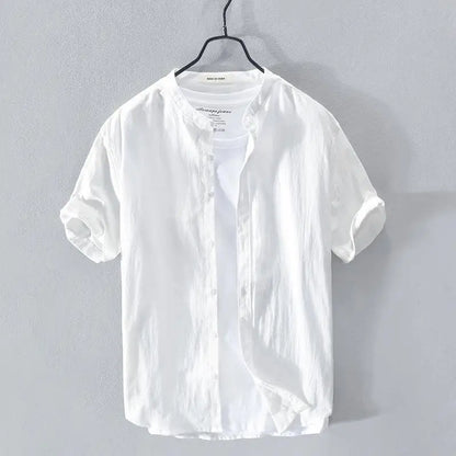 Camisa de verano de algodón y lino