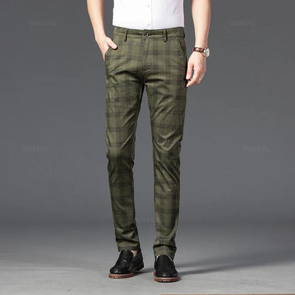Elegantes pantalones a cuadros