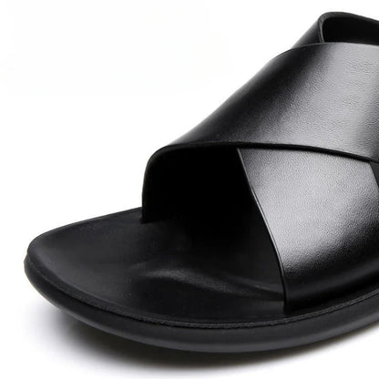 Elegantes sandalias de piel