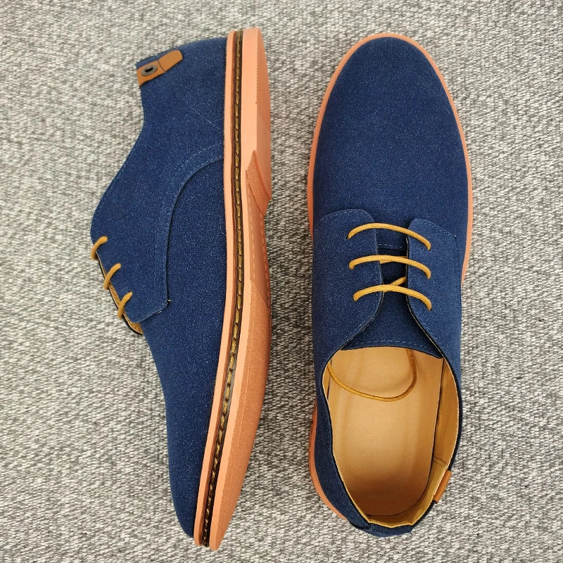 Zapatos de negocio Oxford de ante