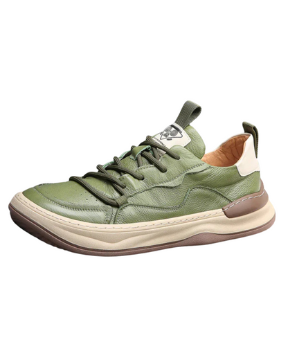 Zapatos de piel con suela alta