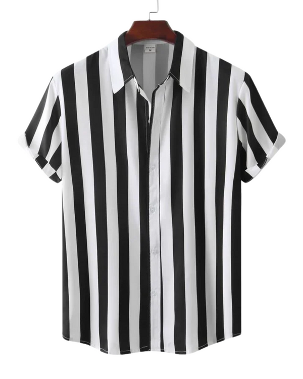 Camisa transpirable de rayas para el verano