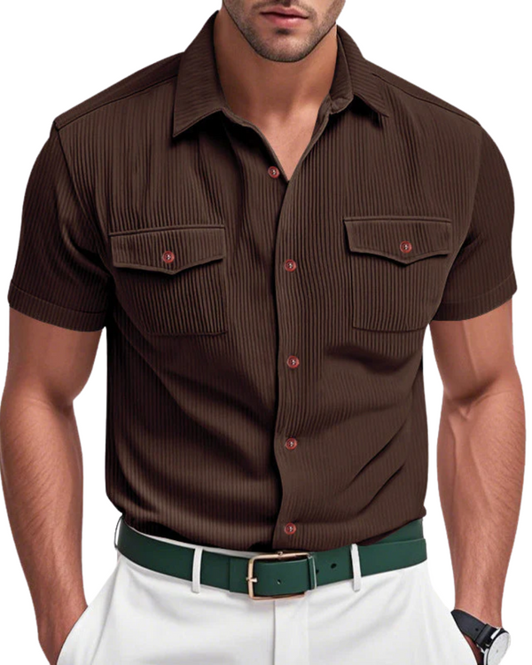 Elegante camisa de pana para hombre
