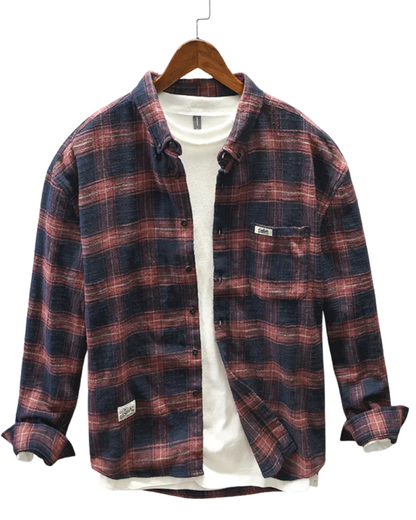 Elegante camisa de cuadros