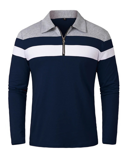 Elegante jersey de rayas con cremallera