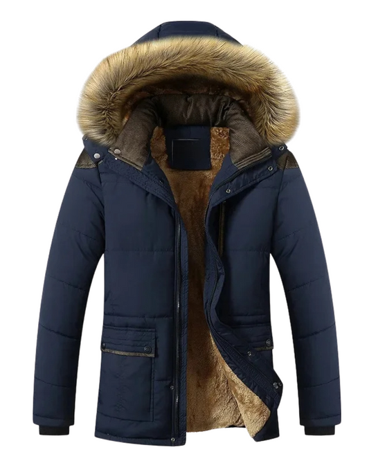Elegante chaqueta de invierno de forro polar acolchado