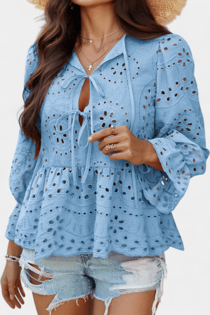 product_naCamila | Top Bohemio de Encaje con Corte Fluidome - Celia Brava