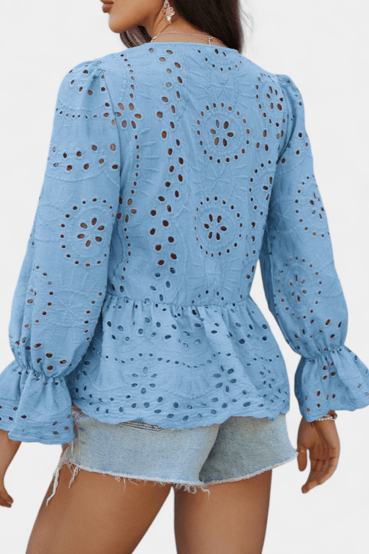 product_naCamila | Top Bohemio de Encaje con Corte Fluidome - Celia Brava