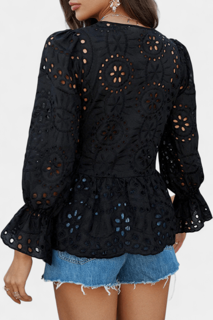 product_naCamila | Top Bohemio de Encaje con Corte Fluidome - Celia Brava