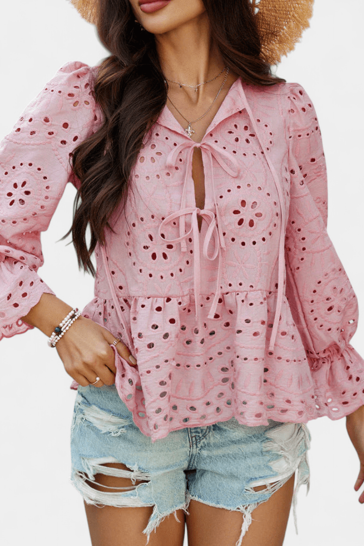 product_naCamila | Top Bohemio de Encaje con Corte Fluidome - Celia Brava