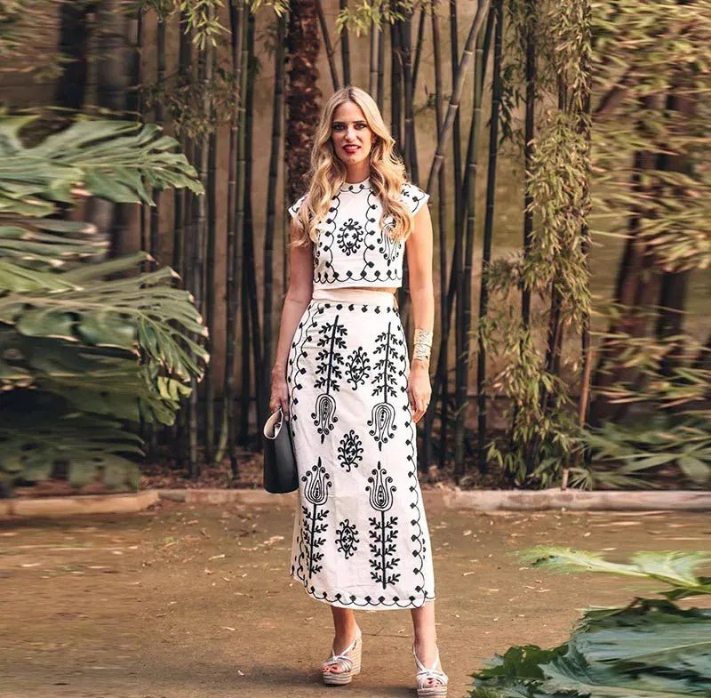 product_naCamilla | Conjunto estampado Top y Faldame - Celia Brava