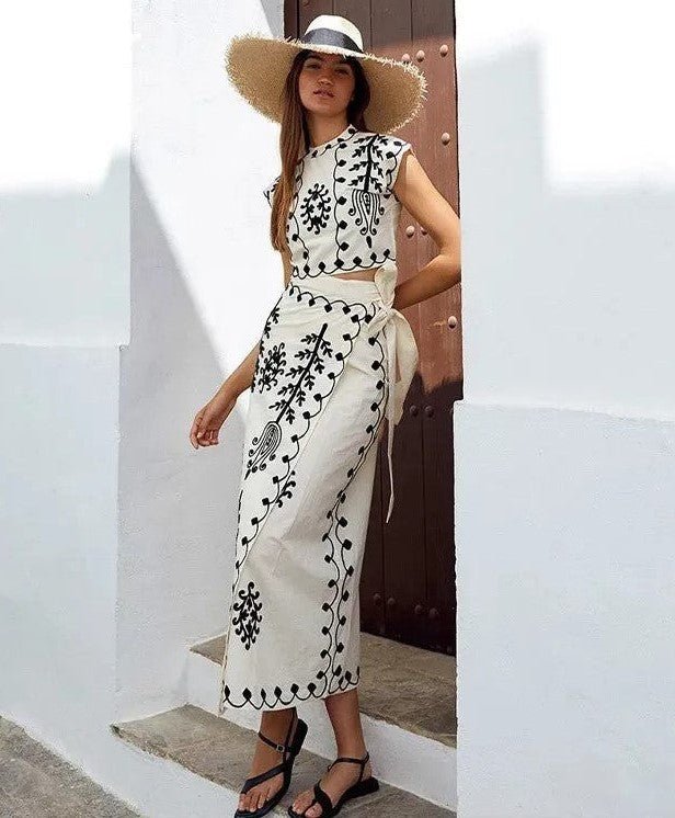 product_naCamilla | Conjunto estampado Top y Faldame - Celia Brava