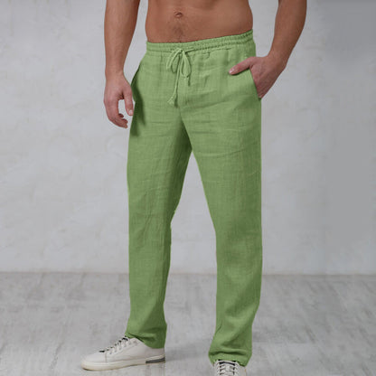 Elegantes pantalones de lino
