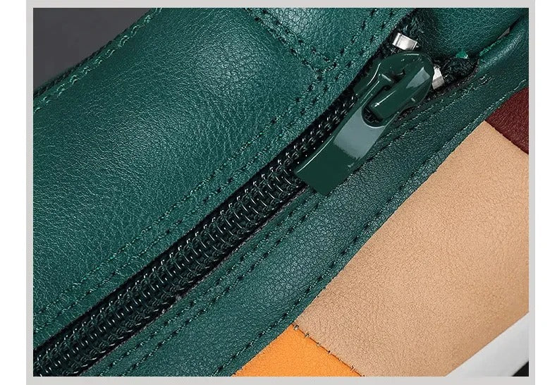 Zapatos de piel con cremallera