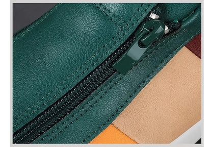 Zapatos de piel con cremallera