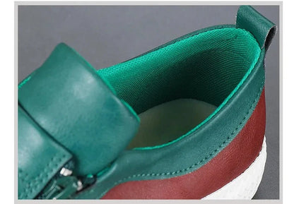 Zapatos de piel con cremallera