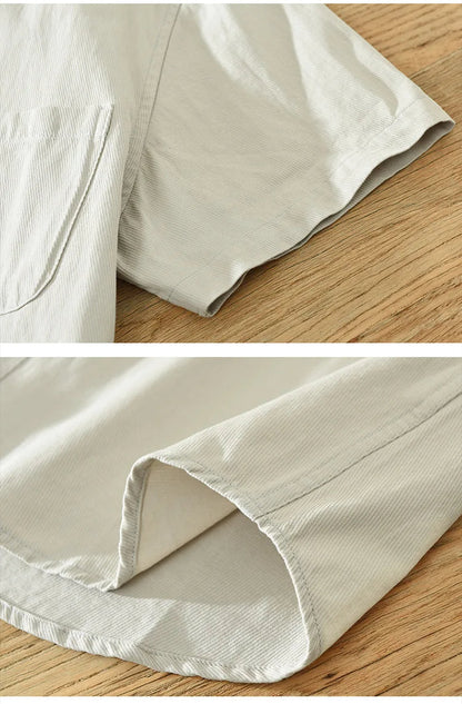 Camisa de algodón de manga corta