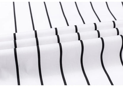 Elegante camisa de algodón a rayas