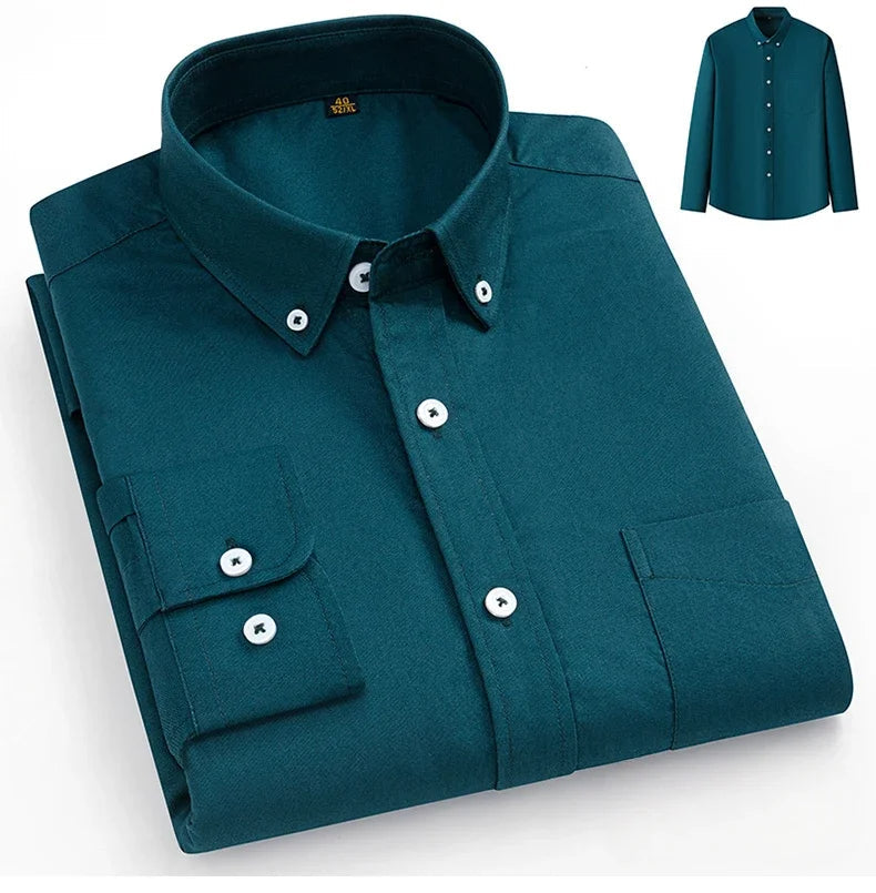 Givalli - Camisa Oxford de algodón