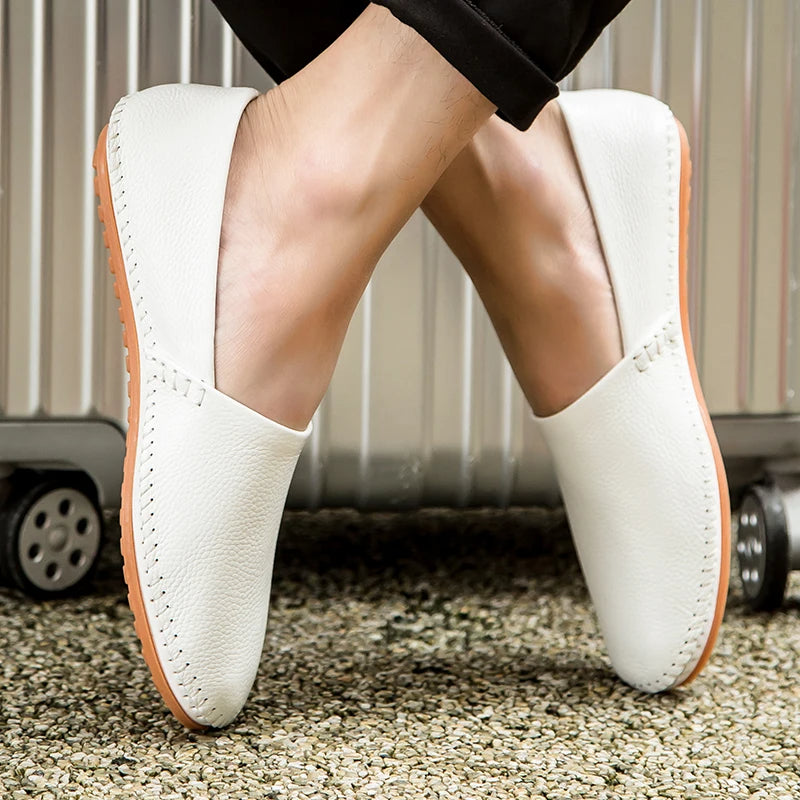 Mocasines de piel clara