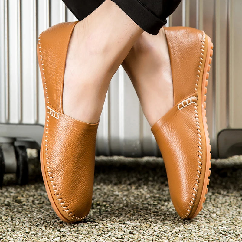 Mocasines de piel clara