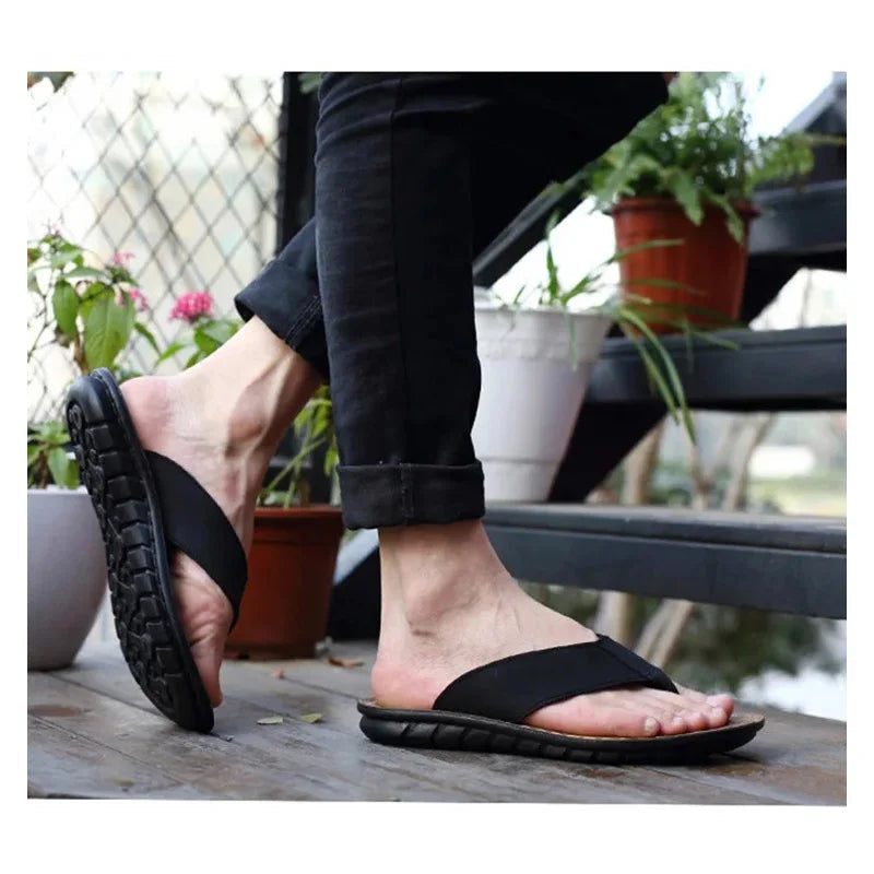 Sandalias de piel para hombre