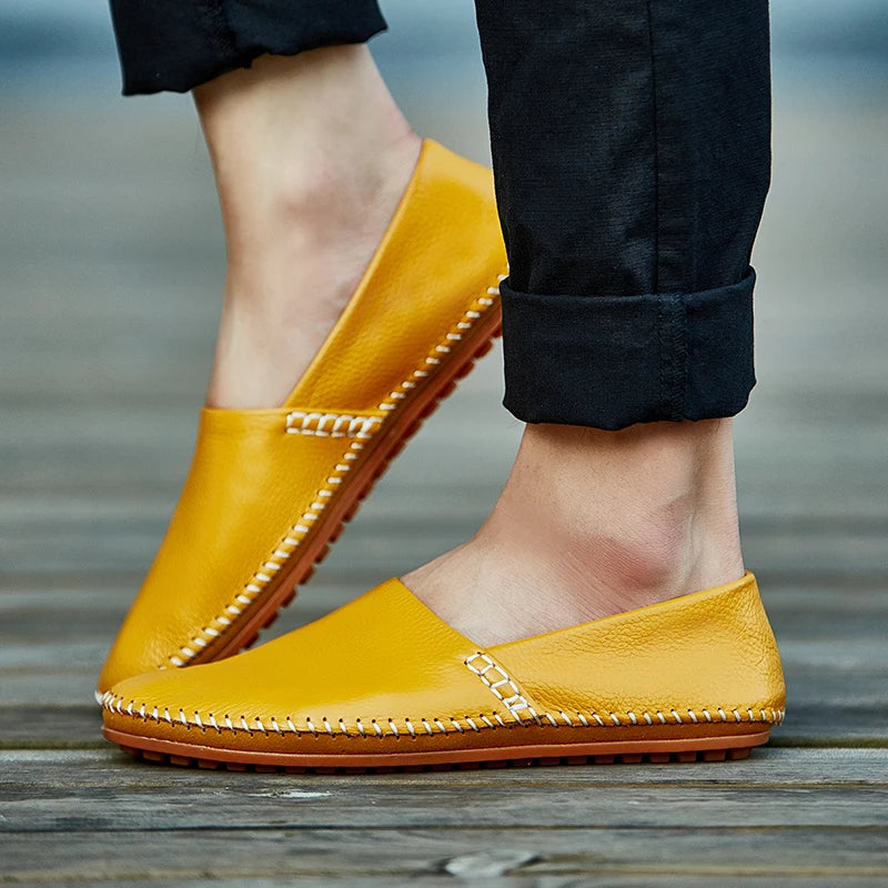 Mocasines de piel clara