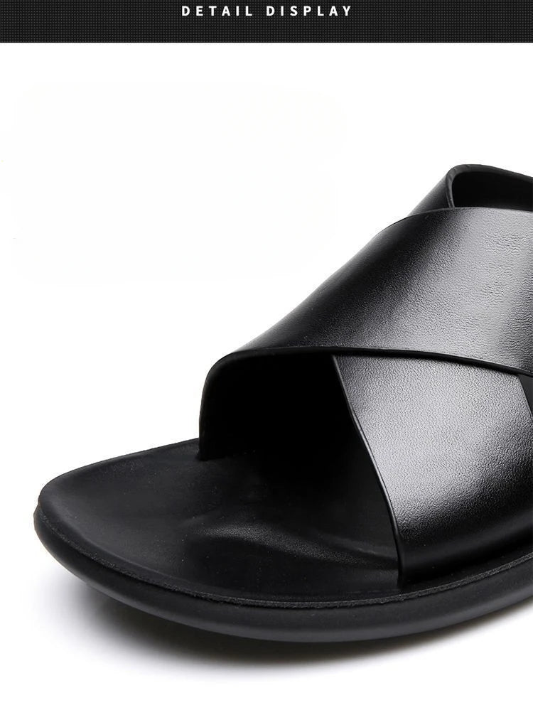 Elegantes sandalias de piel