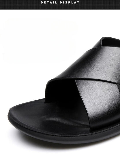 Elegantes sandalias de piel