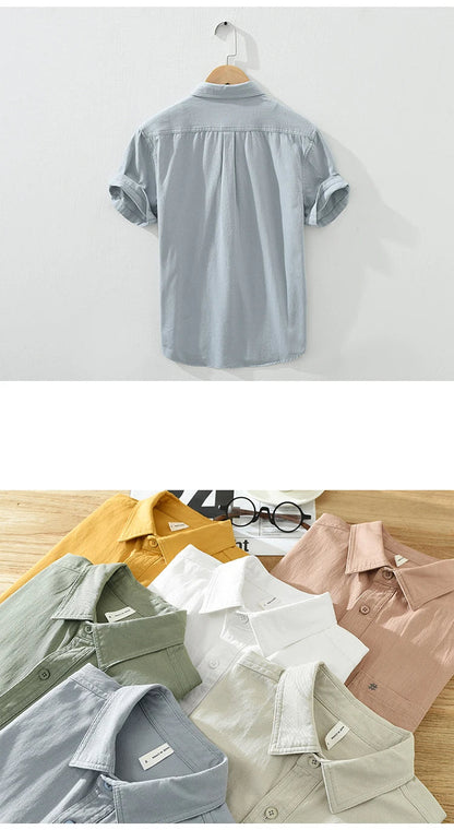 Camisa de algodón de manga corta