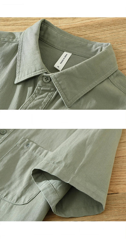 Camisa de algodón de manga corta