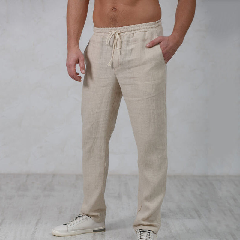 Elegantes pantalones de lino