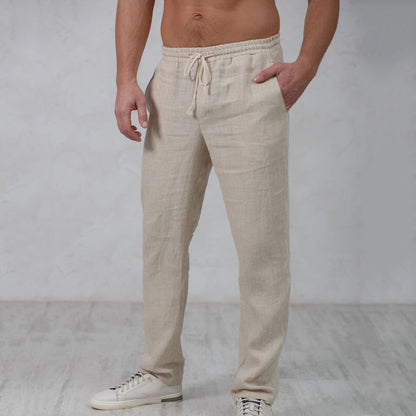 Elegantes pantalones de lino