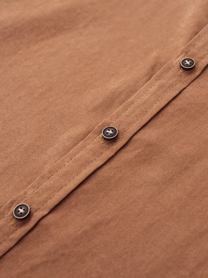 Camisa casual de algodón de manga corta