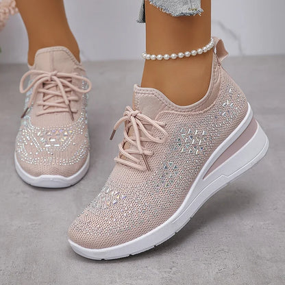 Lourdes | Zapatillas ortopédicas con brillantes diamantes