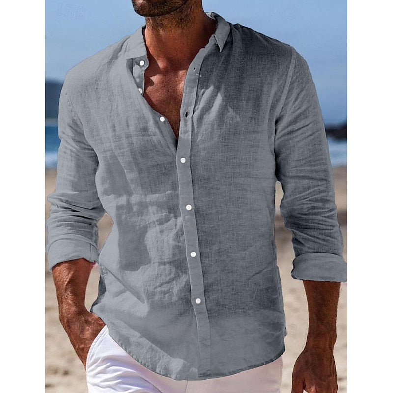 Camisa casual de lino