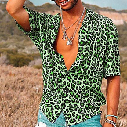 Camisa con estampado de leopardo