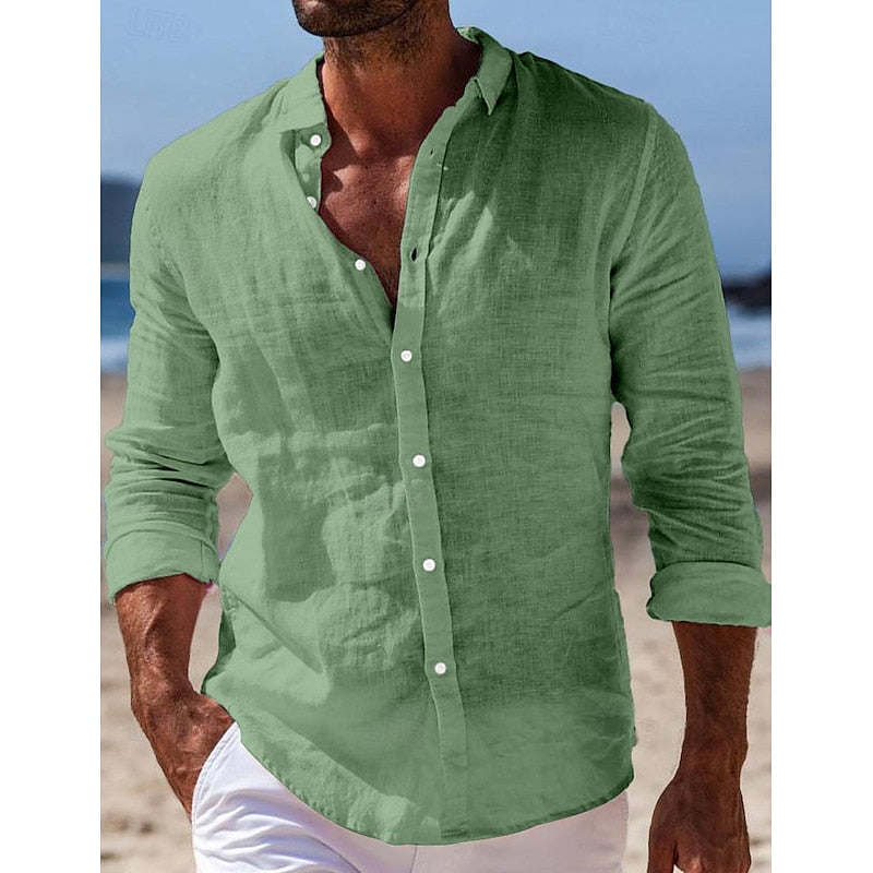Camisa casual de lino