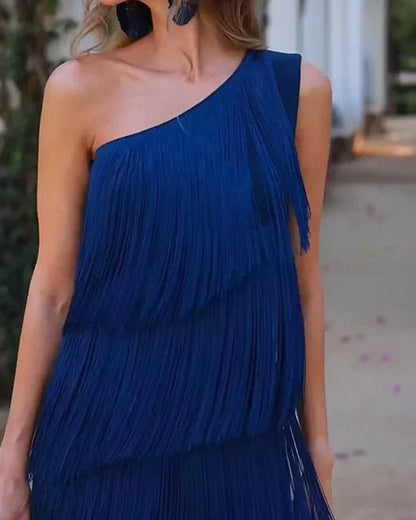 Sevilla | Vestido elegante con flecos