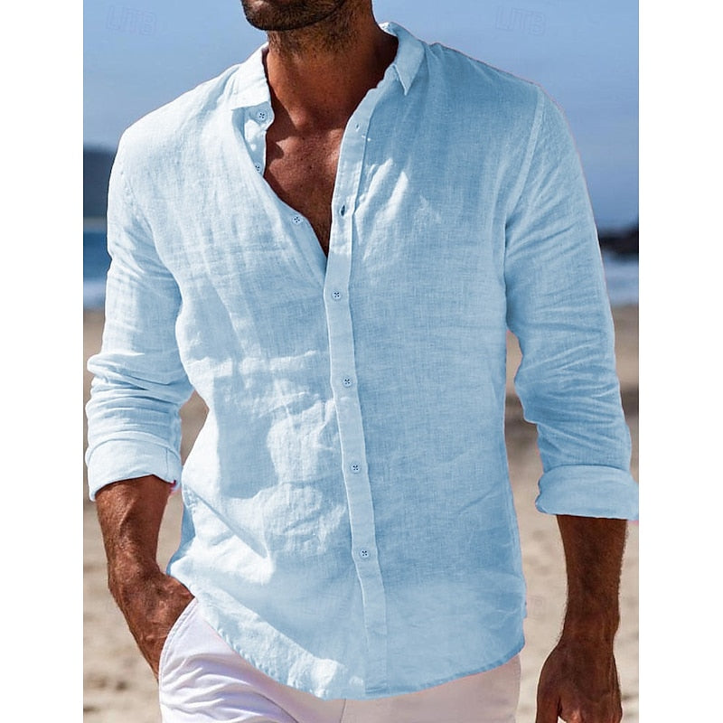 Camisa casual de lino