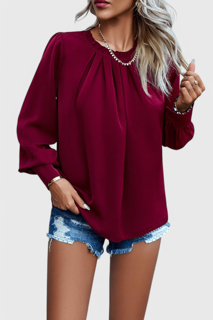 product_naLourdes | Top de Manga Larga con Cuello de Encajeme - Celia Brava