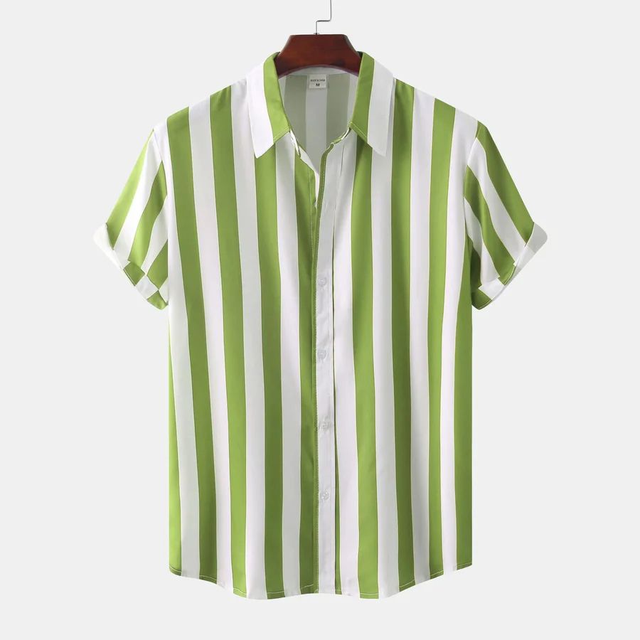 Camisa transpirable de rayas para el verano
