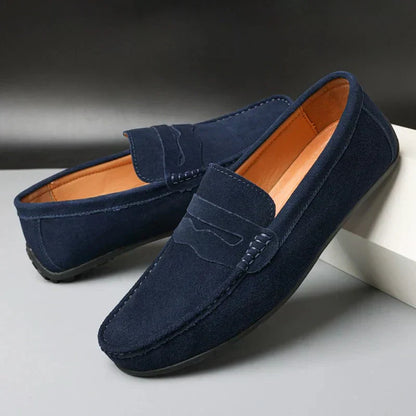 Mocasines retro de ante para hombre