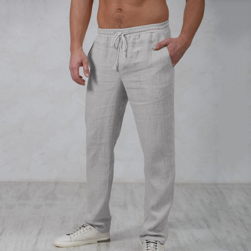 Elegantes pantalones de lino
