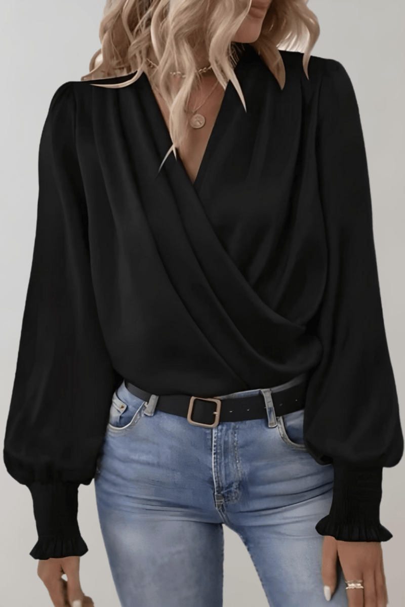 product_naSofia | Blusa Elegante de Manga Larga con Escote en Vme - Celia Brava