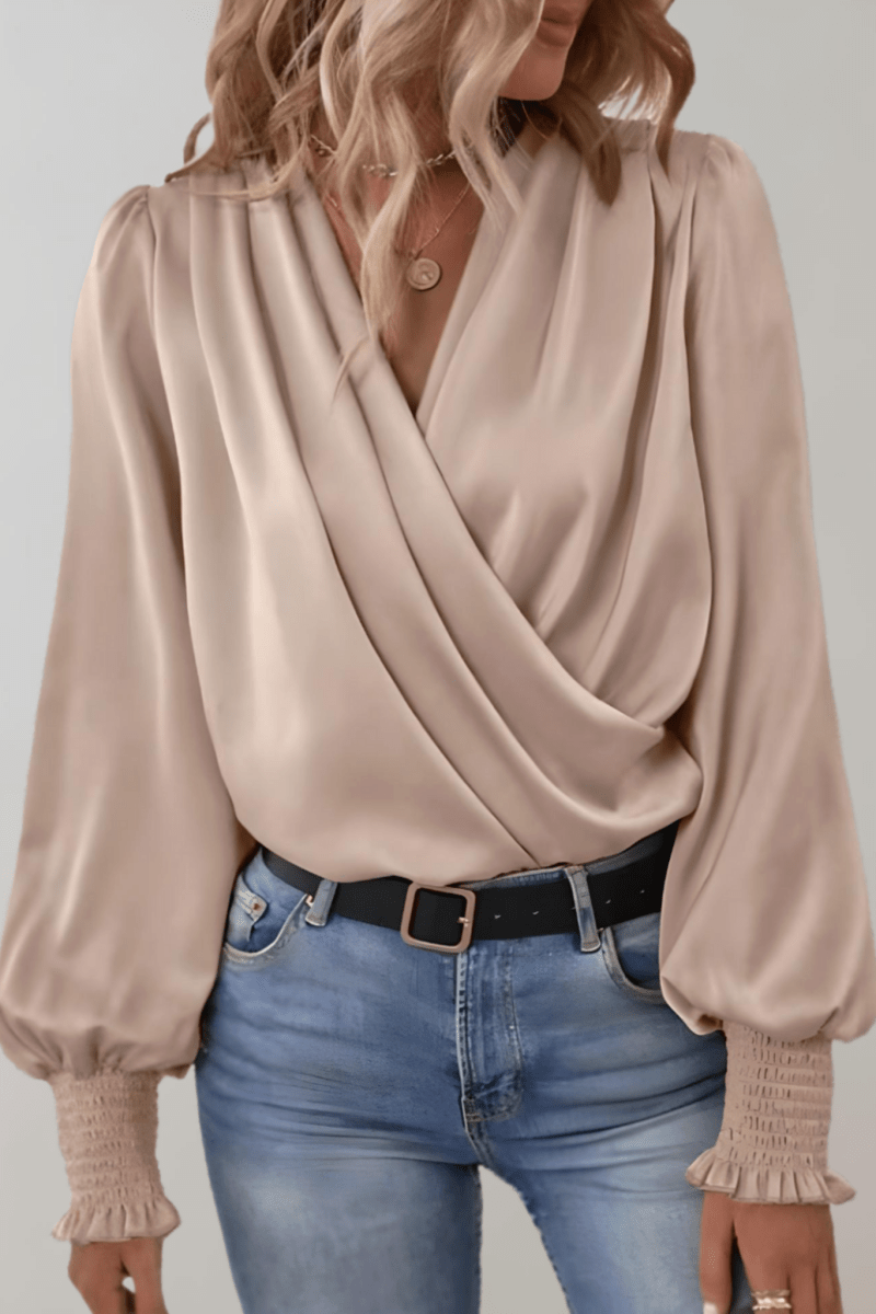 product_naSofia | Blusa Elegante de Manga Larga con Escote en Vme - Celia Brava