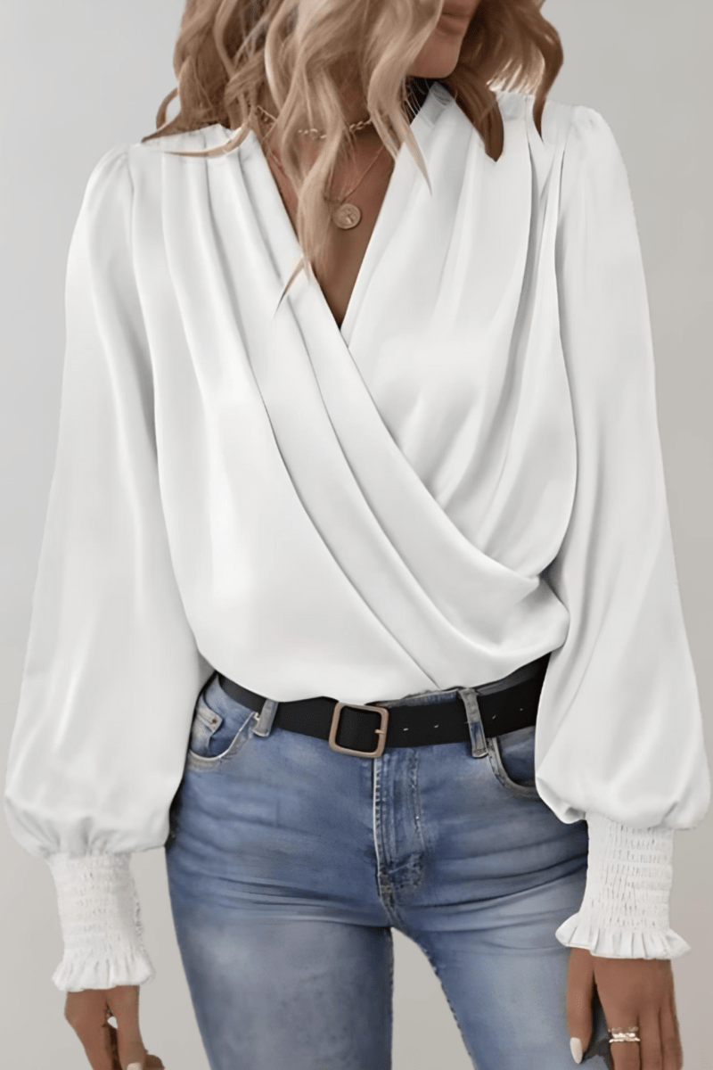 product_naSofia | Blusa Elegante de Manga Larga con Escote en Vme - Celia Brava