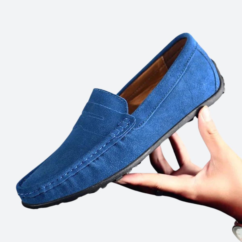 Mocasines clásicos de ante para hombre