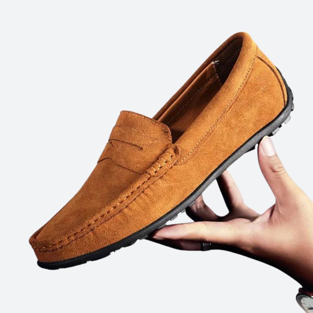 Mocasines clásicos de ante para hombre