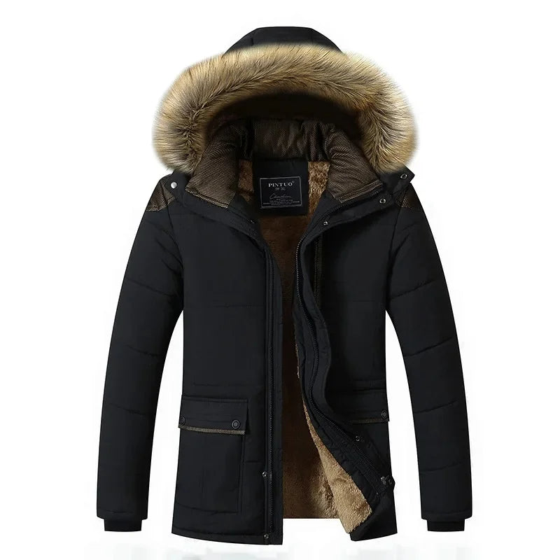 Elegante chaqueta de invierno de forro polar acolchado